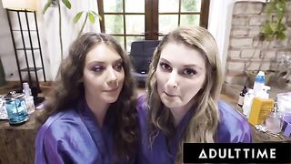 Hair stylist Elena Koshka seduces client Bunny Colby in steamy scene
