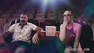 The house was empty, so the girl went to the cinema alone