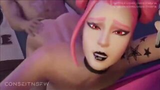 Hentai compilation with the sexiest Fortnite characters in 3D animation