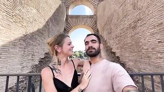 Date night in Rome turns into a passionate session for the neighbors to hear