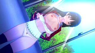 Suzune Horikita desires intimacy with you in a hentai classroom scene