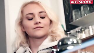 Petite teen Marilyn Sugar from Horny Hostel gets fucked by a thief