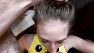 Girl in Pikachu costume gets her ass pounded hard in a rough session