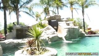 Young babe Aliya Brynn gets her pussy full of BBC in a hot interracial gangbang