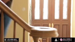 Carter Cruise practices with a masseuse, helped by her best friend Riley Reid