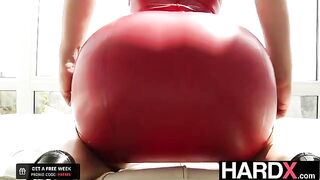Abella Danger gets her juicy ass pounded by two cocks in a HardX scene