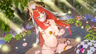 Beautiful girl Nilou has sex in Genshin Impact style