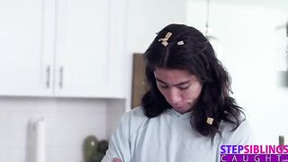 Kyler Quinn gets fucked by her stepbrother in the kitchen