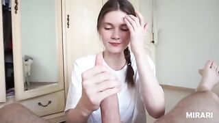 A cute college girl got her pussy hammered by a huge dick
