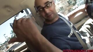 Babe Chase Evans immortalized a blowjob in the backseat