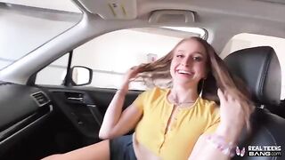 Skinny teen Laney Grey gets her hairy pussy railed