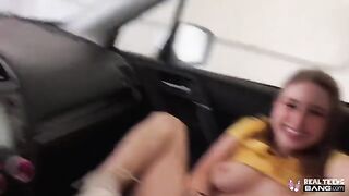 Skinny teen Laney Grey gets her hairy pussy railed