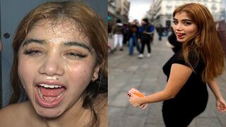 Submissive Latina teen Marina Gold gets fucked on street