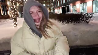 Babe from the street, no condom, raw passion