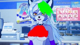 Roxanne Wolf fucks in her room after closing Five Nights at Freddy's porn