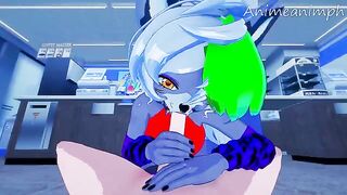 Roxanne Wolf fucks in her room after closing Five Nights at Freddy's porn