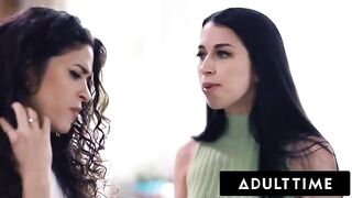 A girl is having fun with another in the lesbian sphere