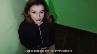 My parents are at home, let's fuck in the entrance hall