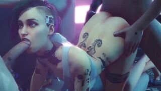 Cyberpunk 2077 compilation of Judy Alvarez and Panam Palmer in hot action