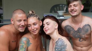 Real foursome sex with two couples, OWIAKS’ raw passion shines through