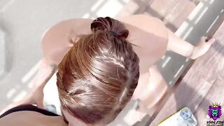 Bored Busty Latina convinces her husband to fuck on the rooftop