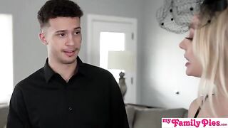 Stepsis shows off her wet pussy and asks if you like it, in a steamy homemade scene