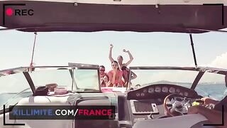 Busty cougar enjoys hardcore anal sex on a yacht