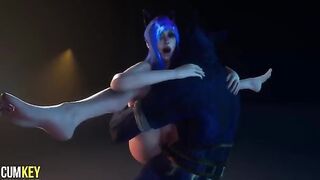 Furry girl breeds with a big cock monster in 3D porn