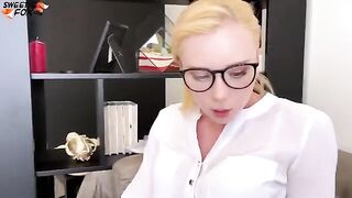 Horny and sexy secretary fucked by her boss in different poses