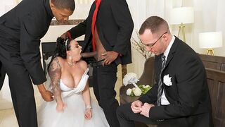 Payton Preslee gets banged hard on her wedding day