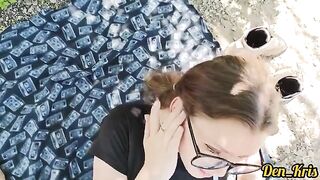 Cute schoolgirl's face covered with warm cum in this sensual compilation video