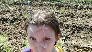 Cute schoolgirl's face covered with warm cum in this sensual compilation video