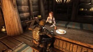 A hot girl is fucking with a traveler in her tavern