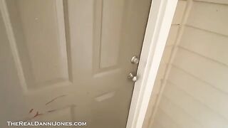 The hot mature MILF Danni Jones enjoys a steamy encounter with the delivery guy