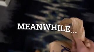 A blue-haired thick girl is begging the delivery guy to fuck her in this steamy Casting Curvy scene