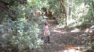 African girls in a steamy lesbian homemade sex experiment with pussy eating