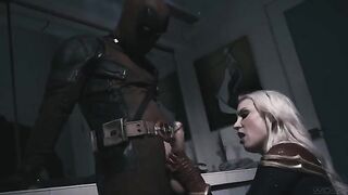 Deadpool bangs the shit out of Captain Marvel in this parody