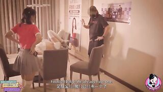 Young and sexy Chinese player June Liu joining the soccer club