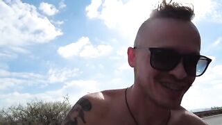 Fellas went to the beach and picked up two naive girls to fuck