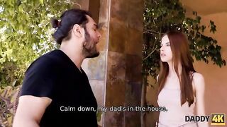 A young girl got acquainted with a father and not with a son in Daddy4K style