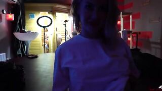 The behind-the-scenes action with Wet Kelly, who can’t resist masturbation