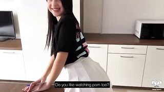The MYDRIASIS T-shirt girl got fucked hard in the kitchen