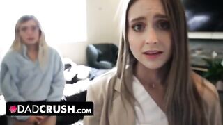 A stepdad educates his stepdaughters Laney Grey and Minxx Marley about discipline