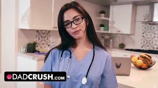 Nurse stepdaughter Scarlett Alexis tests her stepdad's willpower