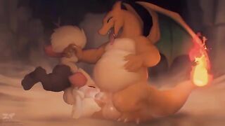 Hentai sex with animated Fire-type Pokémon