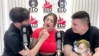 An interview with Elo Podcast ends in a mess and a lot of cum