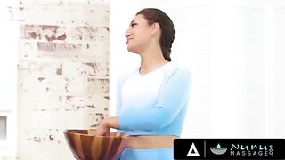 Busty masseuse Bella Rolland gets fucked by pervert landlord