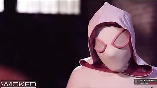 Spiderman fucks Gwen Stacy after eating her pussy in a steamy scene