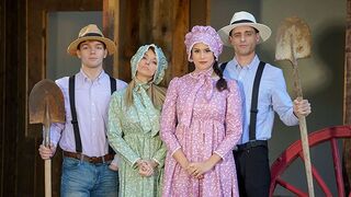 Hot step moms Penny Barber and Pristine Edge getting their Amish step sons busted - MomSwap