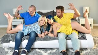 Cute girls get punished and fucked by their step dads in a taboo scene